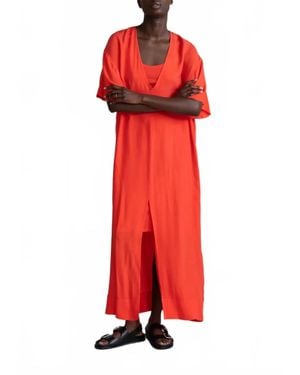 Humanoid Dezi V-Neck Maxi Dress - Red