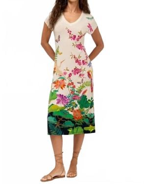 Johnny Was Janie Favorite Relaxed Knit Dress - Green