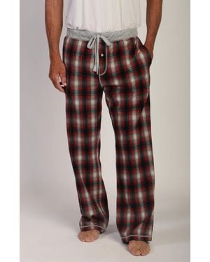 True Grit Summit Checks Flannel Pants - Brown