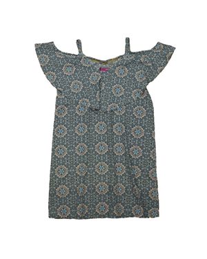 Aqua Girls Dress - Blue