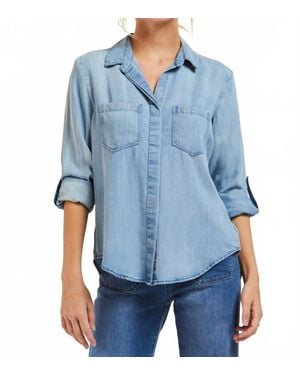 Velvet Heart Riley Tencel Button Down Shirt - Blue