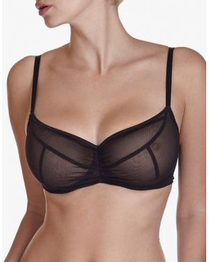 Ajour Long Soft Bra - Black