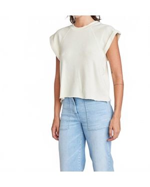 Self Contrast Wesley Short Sleeve Sweatshirt - Blue