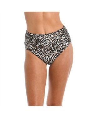 24th & Ocean Wild Instincts High Waist Bikini Bottom - Black