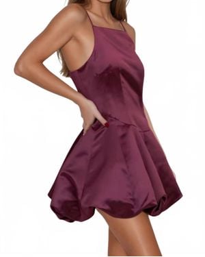 TCEC Alice Balloon Hem Dress - Purple
