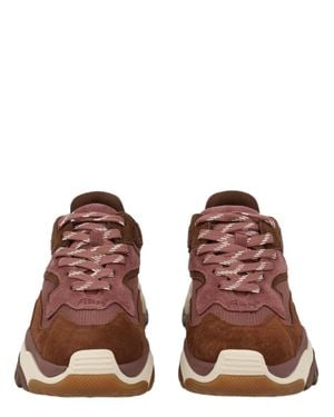 Ash Chunky Suede Mesh Sneakers - Brown