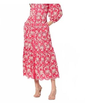Shoshanna Sicily Midi Dress - Pink
