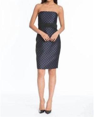 Tracy Reese Nadia Jacquard Cocktail Dress - Blue