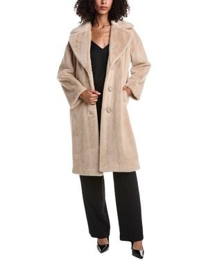 Joseph Ribkoff Faux Fur Coat - Natural