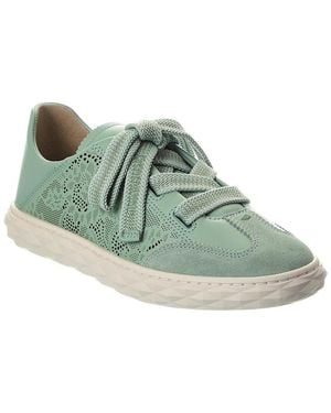 Jimmy Choo Diamond Light Flex/F Leather Sneaker - Green