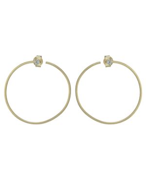 Athra 30Mm Open Round Earring - Metallic