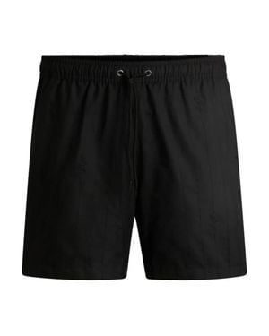BOSS James Pinstriped Swim Trunks - Black