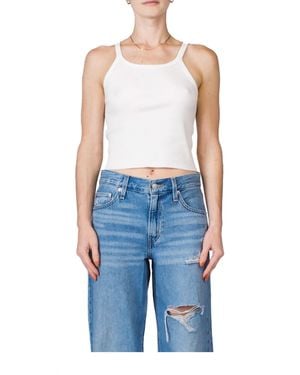 ÉTERNE Cropped Rib Tank - Blue