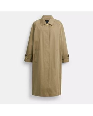 COACH Lightweight Trench Coat - Natural