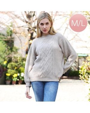TRUEDAMES Solid Color Ribbed Sweater - Gray