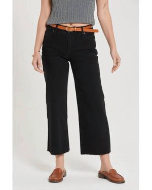Oliver Logan Aberdeen Ankle Crop High Rise Jean - Black