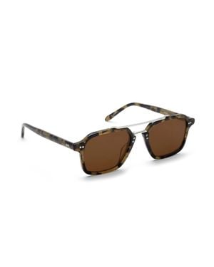 Krewe Colton Aviator Polarized Sunglasses - Brown