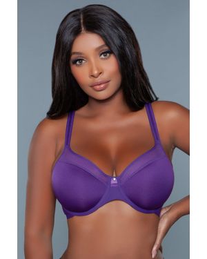TRUEDAMES Fashnzfab Kristy Full Coverage Bra - Purple