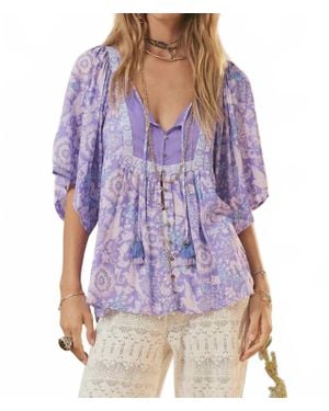 Spell Sannah Short Sleeve Blouse - Purple