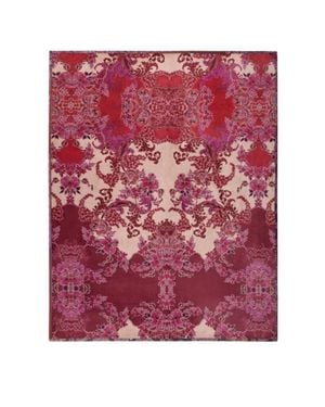 Johnny Was Reversible Musia Scarf Travel Blanket - Red