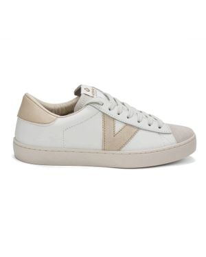 Victoria Berlin Casual Low Top Leather Sneakers - White