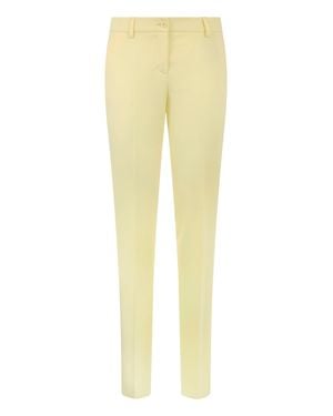 Philipp Plein Wool Office Pants Regular Waist - Yellow