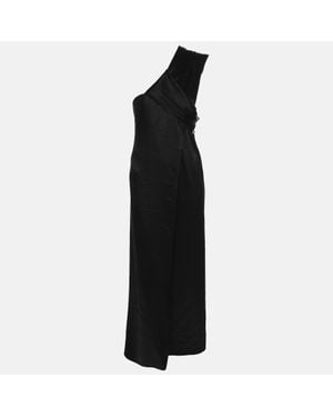 Nanushka Satin Twisted Neck Dress - Black