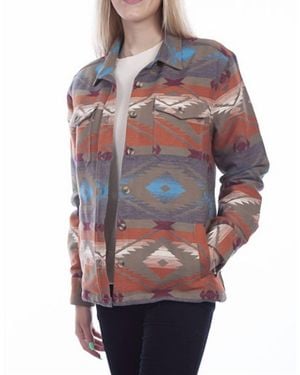 Scully Cotton Shirt Jacket - Gray