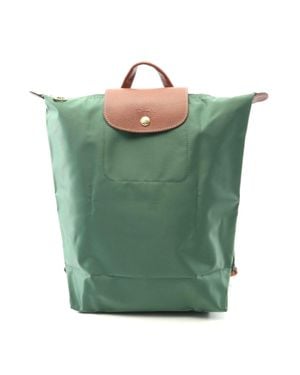 Longchamp Le Pliage Original M Backpack Canvas Leather - Green