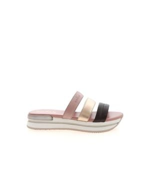 Hogan Triple Strap Sandals - Pink