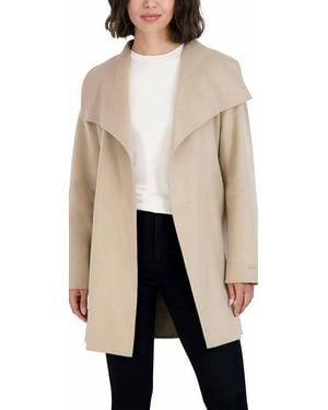 Tahari Wool Blend Peacoat - Black