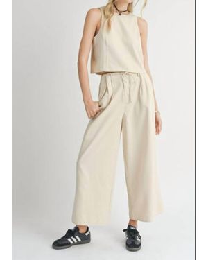 Sadie & Sage Past Midnight Woven Tank Top - Natural