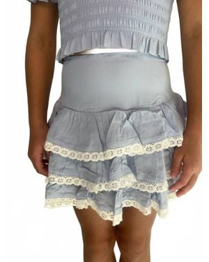 KatieJnyc Girls Solid Melody Skirt - Gray