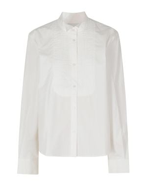 Herskind Kristyna Pleated Bib Cotton Shirt - White