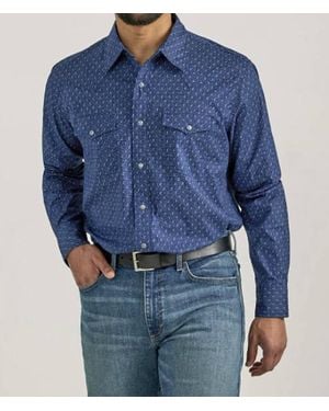 Wrangler Comfort Snap Long Sleeves - Blue