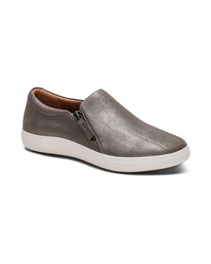 Aetrex Jenna Slip-On Sneakers - Gray
