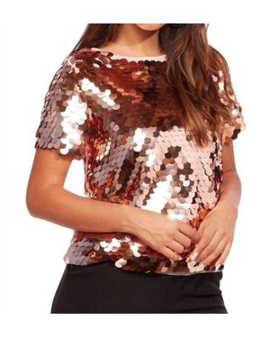 Eva Franco Sequin Tee - Brown