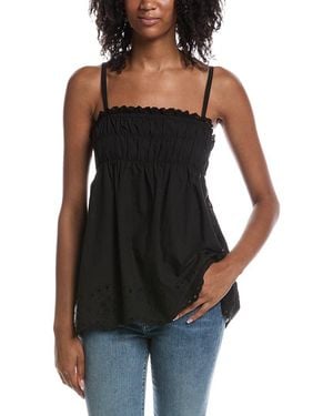 REMAIN STUDIO Broderie Detail Cami - Black