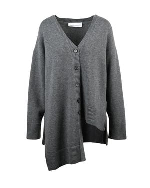 Niccolò Pasqualetti Asymmetric Cashmere Cardigan - Gray