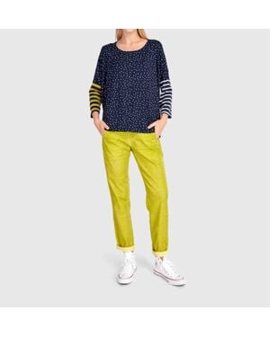 Alembika Spot And Stripe Top - Yellow
