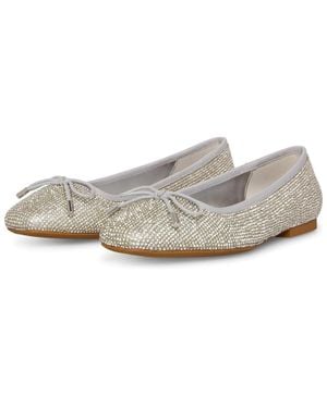 Steve Madden Steffie Flats Rhinestone Bow Detail Htat409 - Gray