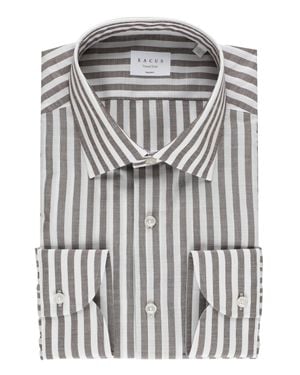 Xacus Striped Travel Casual Shirt - Gray