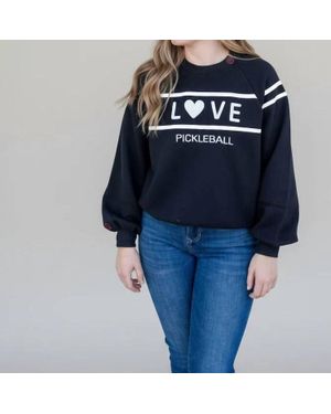 Madison Pickleball Love Long Sleeve Sweatshirt - Blue