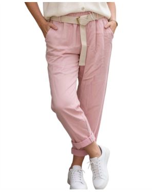 Made In Italy Magic Pants With Side Panel - Pink