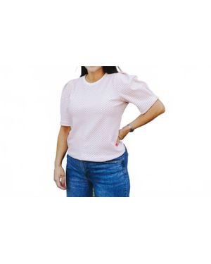 Strut & Bolt Herringbone Puff Sleeve Top - Black