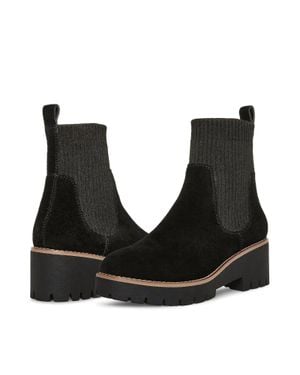 Blondo Darren Suede Waterproof Round Toe Ankle Boots Zogg3601 - Black