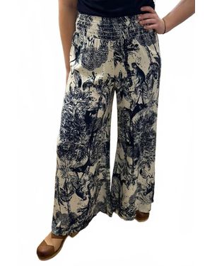 Scandal Italy Micah Print Pants - Blue