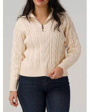 The Normal Brand Lola Everyday Quarter Zip Sweater - Natural
