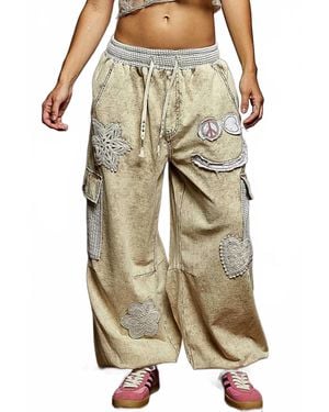 Pol Love And Peace Jogger Pants - Natural