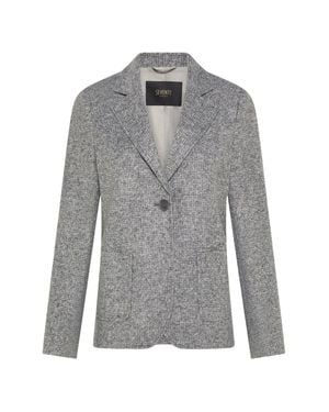 SEVENTY VENEZIA Melange Notch Lapel Casual Shirt - Gray